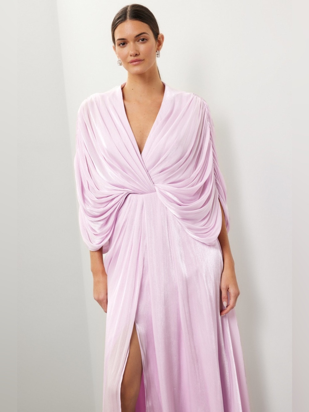 Badgley Mischka Drape Dolman Gown
